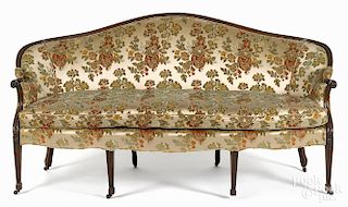 George III mahogany sofa, late 18th c., 40 1/2'' h., 77 1/2'' w.