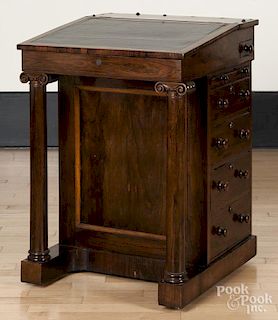 Victorian rosewood Davenport desk, 19th c., 32 3/4'' h., 23'' w.