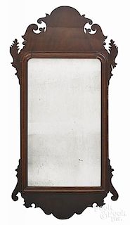 Chippendale mahogany looking glass, ca. 1800, 36 1/2'' h.