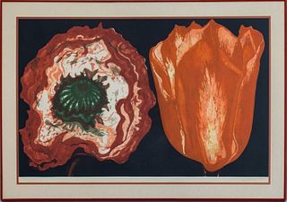 Lowell Nesbitt "Poppy and Tulip" Lithograph