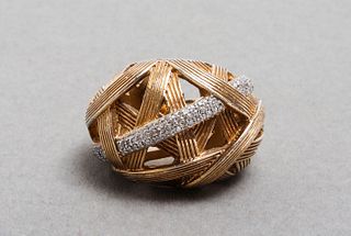 Stephen Dweck Vermeil Diamond Ring