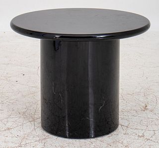 Art Deco Style Black Faux Marble Side Table