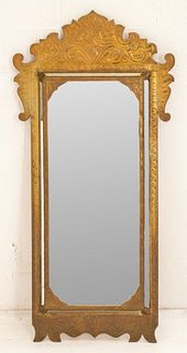 Hammered Brass Mirror