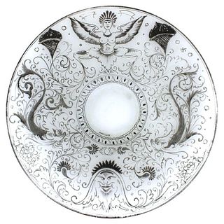 Italian Renaissance Revival Style Glass Charger