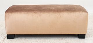 Modern Upholstered Taupe Bench