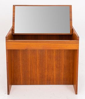 Modern Walnut Vanity Table, 1970s