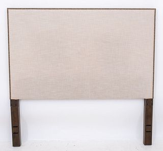 Modern Upholstered Beige Full Bed Headboard