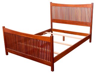 Stickley Bed Stand With Slotted Headboard