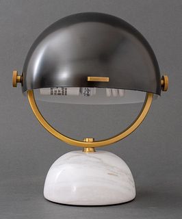 Black & Marble Mini Table Lamp