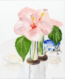 Tony Dominick (Benedetto) Bennett, (American, b. 1926), Still Life with Flower