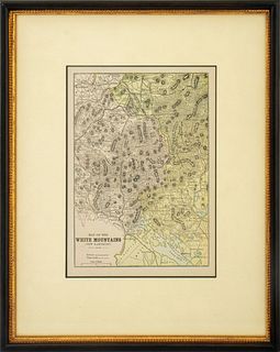 Map of White Mountains of New Hampshire Engraving