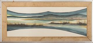 Thomas Reilly Dibble Landscape Watercolor on Paper