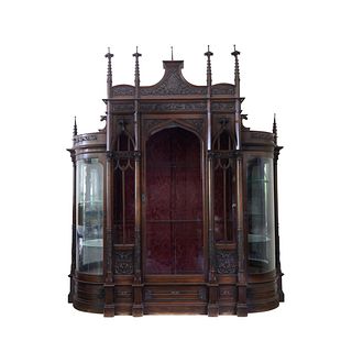 Victorian Neo-Gothic Curio Cabinet 