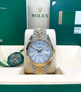 Rolex Datejust 41 Stainless Steel Yellow Gold 2019 Watch, 41mm