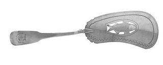A Scottish Silver Fish Slice Length 12 inches; weight 3 ozt 68 dwt.