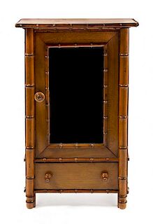 A Victorian Bamboo Cabinet Height 19 1/2 inches.