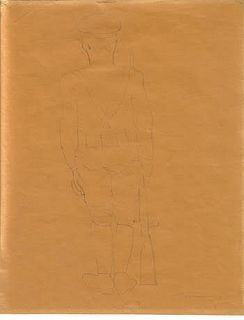 Rufino Tamayo (Mexico, 1899-1991) Soldier, 1928, pencil sketch on paper