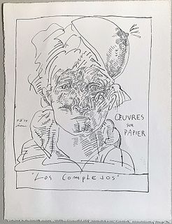 Jose Luis Cuevas (Mexican, 1934-2017) Los Complejos. N. d. Ink on Paper