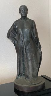 Felipe Castaneda (Mexican, b. 1933) Dama de Pie. 1995. Bronze. 18 x 8 x 7 in