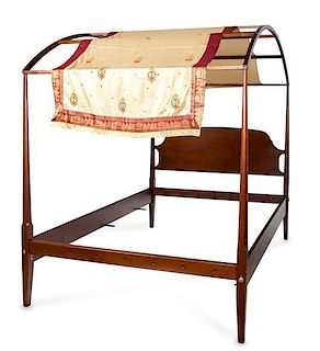 An American Mahogany Tester Bed Height 82 x width 84 x depth 60 inches.