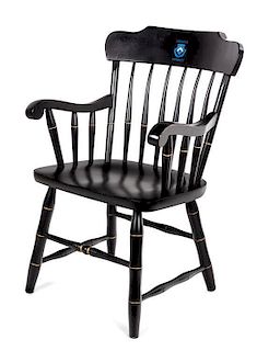 A Columbia University Wood Chair Height 35 inches.