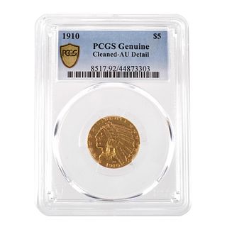 PCGS 1910 US $5 Gold Coin