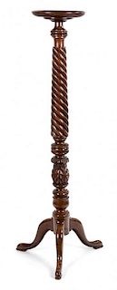 A Georgian Style Torchere Stand Height 47 1/2 inches.
