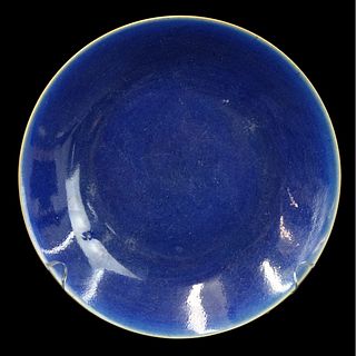 Chinese Blue Glaze Plate
