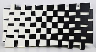 Abel Ventoso (Argentina, b. 1975) Untitled/Sin Titulo, 2003, painted wood sculpture, diptych