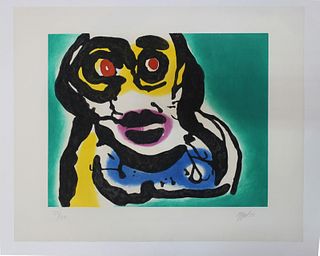 Karel Appel (Netherlands, 1921-2006) Abstract Face, 29 x 21.5 in. Limited edition of 50.
