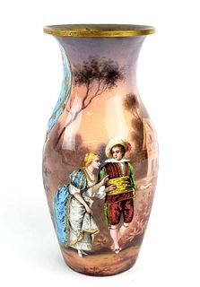 Austrian Viennese Enamel Vase
