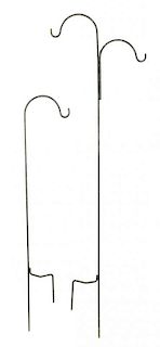 A Set of Twelve Metal Plant Hangers Height 85 1/2 inches.