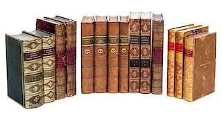 (CLASSICS) A group of 14 leather-bound volumes.