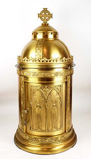 Magnificent Late 19th C. Gilt Bronze Tabernacle