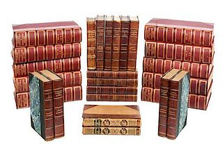 (AMERICANA) A group of 26 leather bound volumes.