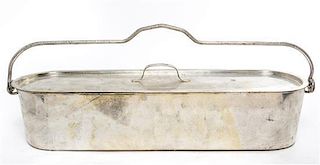 A Metal Fish Steamer and Lid Width 25 inches.