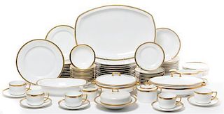 * A Partial Set of Austrian Porcelain Dinnerware, Carlsbad Diameter of dinner plates 9 5/8 inches.