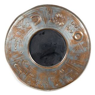* A Silvered Metal Mirror Diameter 16 1/2 inches.