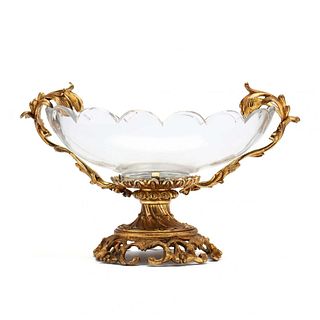 A Fine Baccarat Crystal and Bronze Centerpiece