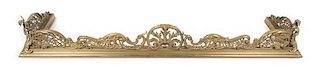 A Louis XVI Style Brass Fire Fender Width 57 inches.