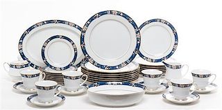 A Noritake Porcelain Dinnerware Set for Eight Diameter of dinner plate 12 inches.