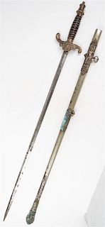 A German Dress Sword Length 37 inches.