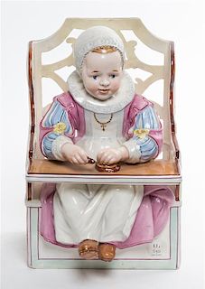 * A Continental Porcelain Figure Height 11 3/8 inches.