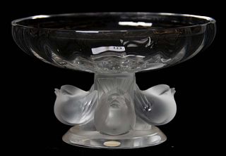 Lalique Crystal Figural Compote