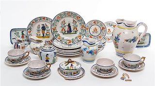 * An Associated Set of Quimper Porcelain Height of tallest 8 1/2 inches.
