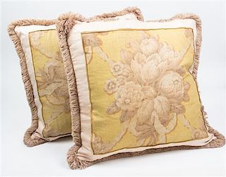 * A Pair of Throw Pillows Width 22 inches.