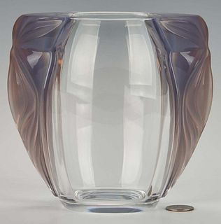 Lalique Clematites Crystal Vase