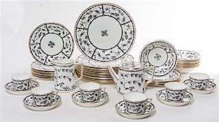 An English Porcelain Dinner Service Diameter of dinner plate 10 3/8 inches.