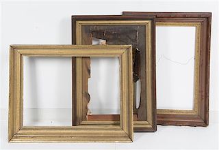 Three Victorian Frames Width of widest 34 inches.