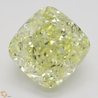 4.01 ct, Natural Fancy Yellow Even Color, VVS1, Cushion cut Diamond (GIA Graded), Appraised Value: $153,900 